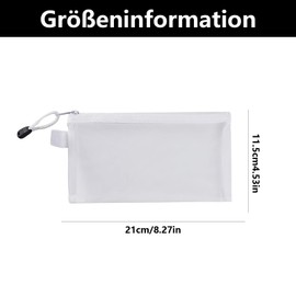 SSHUIKKAI 3 Stück Transparente Federmäppchen, Mäppchen Durchsichtig, Beutel Stifteetui Clear, Federmäppchen Klein, für Schule Bürobedarf,Kosmetik,Aufbewahrungsbeutel(Transparente)