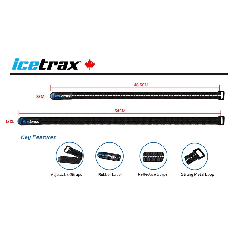 Adjustable Straps for ICETRAX Ice Cleats (S/M (Men: 5-9 /