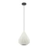 EGLO Minting Pendant Lamp Over Dining Table with Pleated Lampshade,