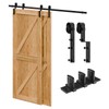 TOPCCJHHD 10 Feet Bypass Sliding Barn Door Hardware Kit for