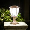 BJTDLLX Outdoor Solar Post Lights, Metal Solar Powered LED Pillar