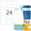 HERMA 5053 Adressetiketten, 25 Blatt, 66 x 33,8 mm, 24