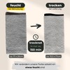 Grünschloss Dish Cloths Grey Washable (8X) Light Grey Cleaning Cloths