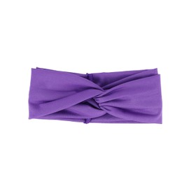 Motique Accessories Purple Solid Twist Turband Headwrap Hair Band for Women