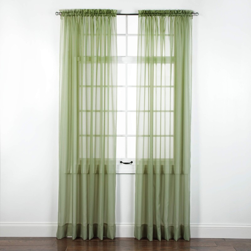 Stylemaster Elegance Sheer Voile Panel, 60" x 84", Sage