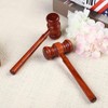 2 Pcs Reddish Brown Wood Judge Gavels Auction Court Gavels