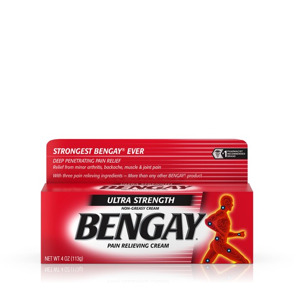 Bengay Ultra Strength Cream, 4-Ounce Tubes (Pack of 3)