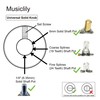 Musiclily Pro 1/4 Inch Aluminium Universal Guitar Knobs Potato Knobs