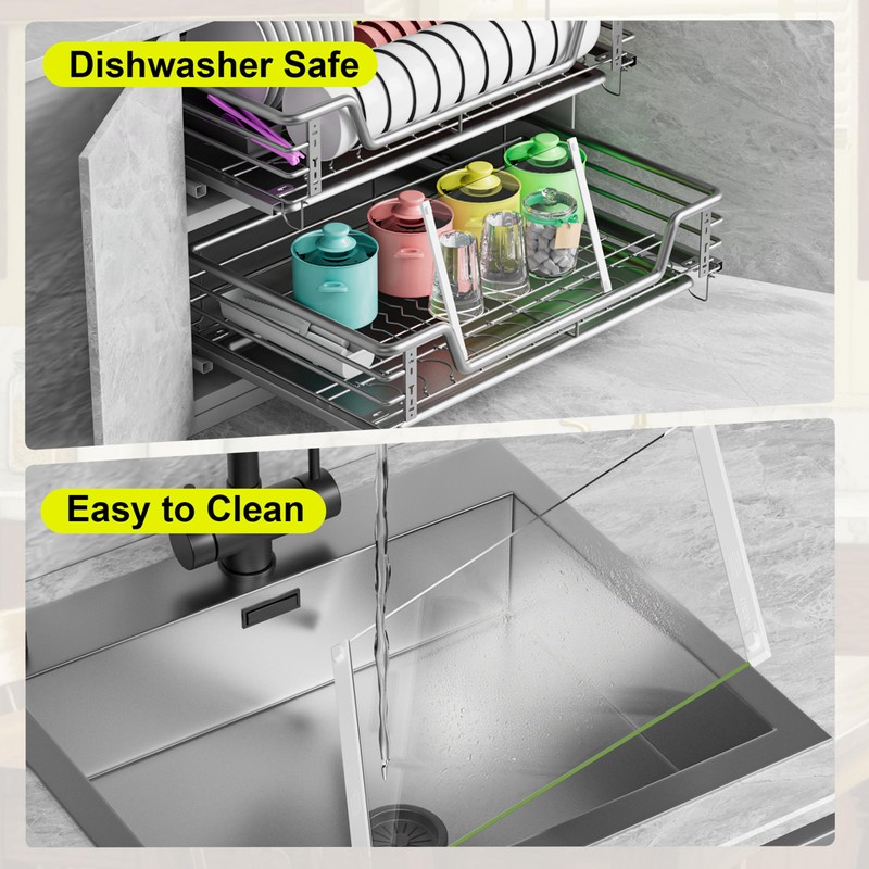 2Pcs Glass Cutting Boards for Kitchen(12x16" & 12x8"),Clear Tempered Glass