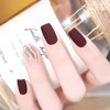 COSMOO Cherry Red Matte Nail Polish, Wine Red Quick Dry