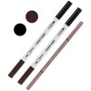 Waterproof Eyebrow Pencil Set, 2-in-1 4-Fork-Tip Microblading Brow Pen +