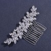 Missgrace Bride Wedding Silver Hair Comb Bridal Headpieces Full Rhinestone