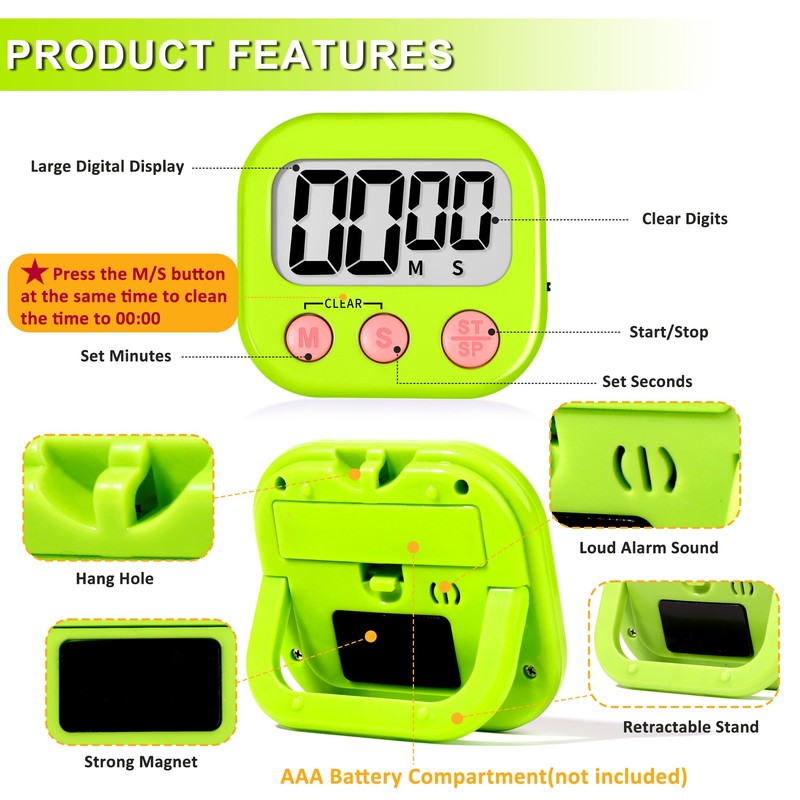 ZILLEEN Classroom Timer for Kids Teachers 2 Pack Digital Timers