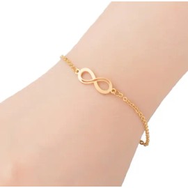 Pulsera Dije Infinito Dama Mujer Acero Inoxidable Ajustable