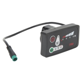 Electric Bike Display, and Wear Resistant Electric Bike Data Display Meter,Small Lightweight Appearance LED Display for Electric Bike,for 22.2mm Handlebars 48V (-2716220153512)