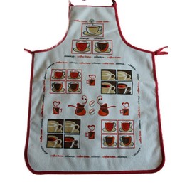 DEMI ACOUSMA Unisex Vintage Waterproof Apron Red Chef Women Men Aprons for Home Kitchen, Restaurant, Coffee House