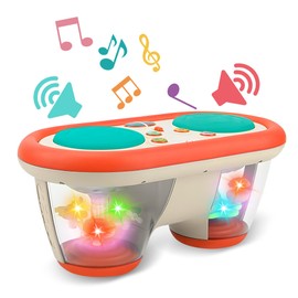ROHSCE Baby Toys for 6 to 12 Months, Drum Musical Learning Infant Toys Rotating Light Up Toys for 12-18 Months, Tummy Time Toys for Baby 0-3-6-9 Months, Baby Gifts Toys 1 Year Old