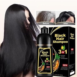 BWI Champú Instant Hair Color para Cabello, Shampoo para Teñir el Cabello, Champú Tinte Instantáneo 3 En 1 Fórmula Suave Que contiene Ingredientes Nat
