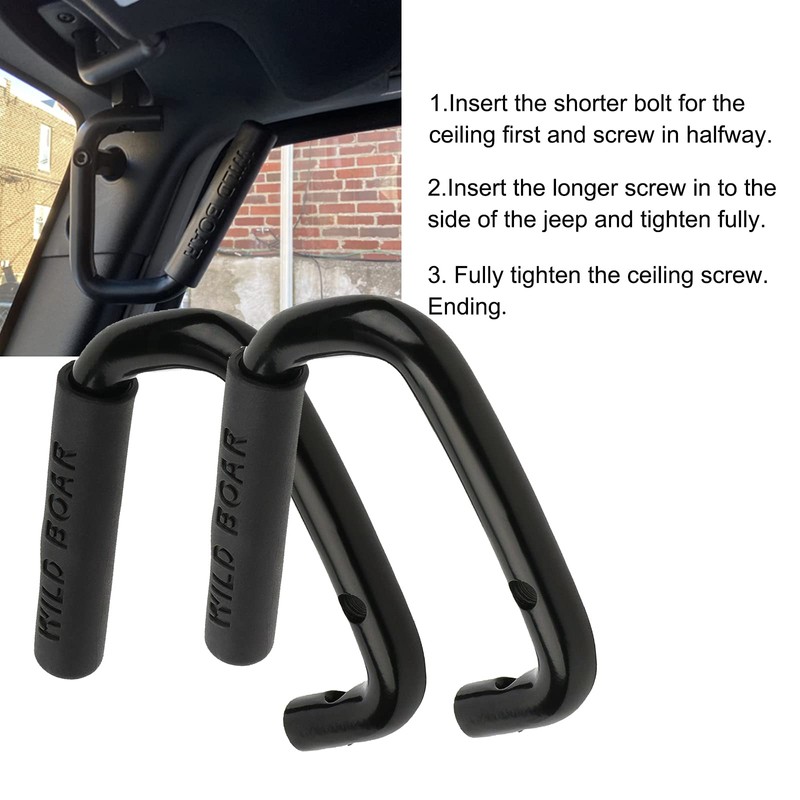 Wild Boar Rear & Front Grab Bar Safety Handles, Steel