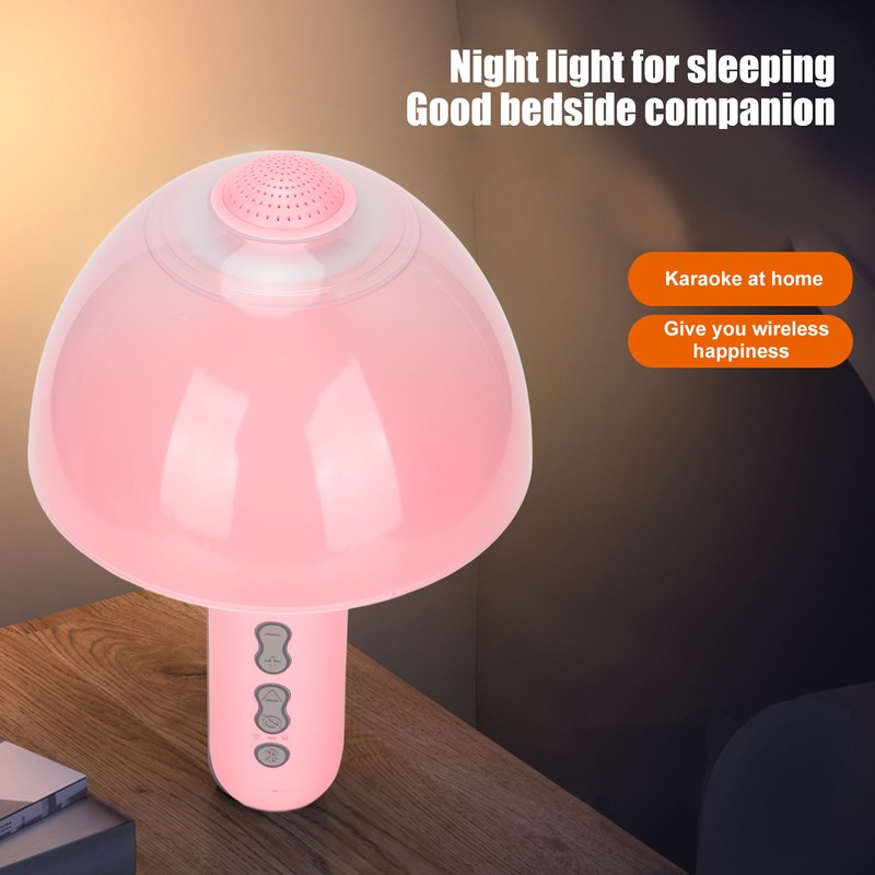 Bluetooth Wireless Karaoke Mic Night Light Bluetooth Microphone for Party