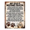 MY DOG'S BEDTIME PRAYER RETRO STYLE METAL TIN SIGN/PLAQUE (SHIH