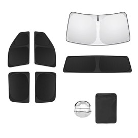 SHINELINERS 6pcs Car Window Shades for Dodge RAM 2500 3500 2010-2025 Accessories,Windshield Side Rear Full Sunshade,Sun Visor UV Blocking, Privacy Protection and Blackout for Camping Outdoor