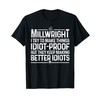 Funny Millwright Art Men Dad Millwright Machinist Engineer T-Shirt