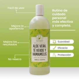 Productos Mart Mexico Tónico Facial 1L Aloe Vera Hamamelis Té Verde