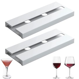TTBDDM 2 Stück Umgekehrter Weinglashalter, Stemware Rack Weinglashalter, Weinglashalter Plastik, Weingläser Halter, Weingläser Halter für Zuhause, Bar, Küche, Restaurant (Weiß)