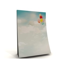 Notepad A5 | High-Quality Summer Motif Paper Pad | Balloons | 50 Sheets 90 g/m² | Writing Notepad | Notepad | Writing Pad A5 | Paperandpicture