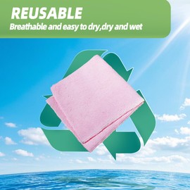 GENERALCARE Microfiber Cleaning Cloth, Reusable Paper Towels,Cleaning Cloth Roll, Washable, Scratch Free, Lint Free, Cleaning Rags for Kitchen, Bathroom, Car wash, 20Pack, 9.8" x 9.8"