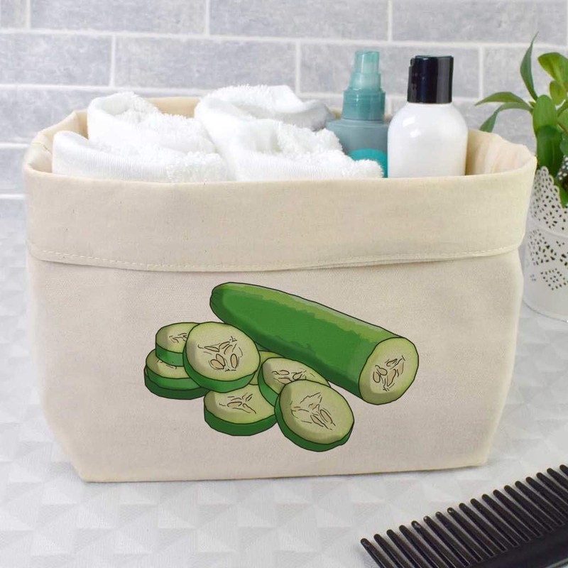 Azeeda Large 'Sliced Cucumber' Canvas Organiser/Storage Bag (OR00016070)