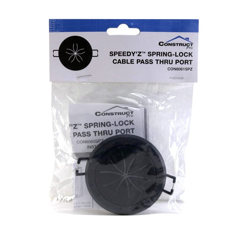Construct Pro Speedy Spring-Lock Cable Pass Through Port, 2 inch