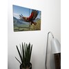 The Plum Penguin Bateleur Eagle Flight Wood Wall Art: African