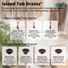 OS&B ITD 365-2-In-1 Piece ABS + PVC Island Tub Drain