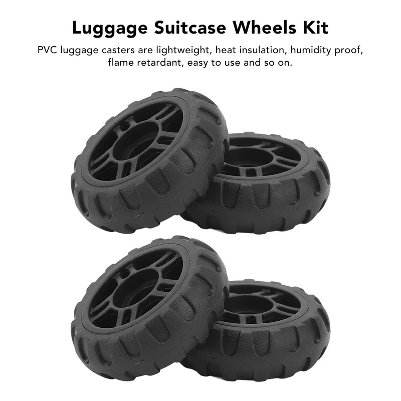 4Pcs Luggage Swivel Wheels Low Noise Sturdy Lightweight Heat Insulation