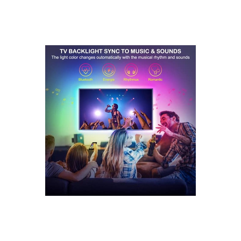HOUHUI HOUHUI Led TV Hintergrundbeleuchtung, LED Strip 4M ber APP