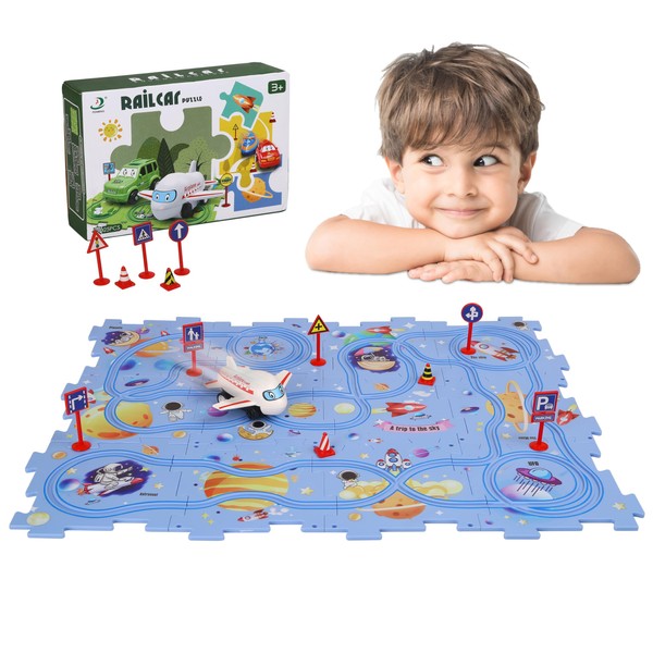 SK MISS Car Track Puzzles Toys for 3 4 5