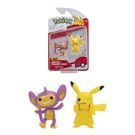 Bandai Pokémon - Pack of 2 Battle Figures - Pikachu and Capumin - W11 - 5cm Collectible Figures - JW2635 - Random Models
