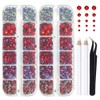 Liliume Hotfix Rhinestones 2 Boxes of 6890 Pieces Red Hotfix