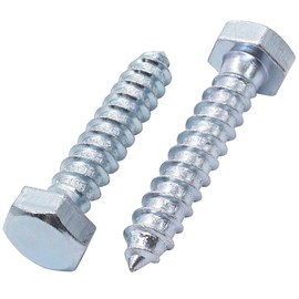 SKIR'CO Pack of 15 DIN 571 Galvanised Steel Hex Head Wood Screws M12 x 60 mm Screws Hex Head Key Screws