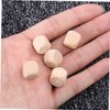 IWOWHERO 50pcs Wooden Dice Set Blank Unfinished Craft Blocks for