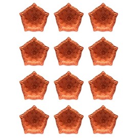 Home Genie Handmade Diyas for Diwali Decoration | Handmade Clay Mitti Diya | Lanterns for Diwali Decoration | Decoration Mitti Diya | Handmade Diyas - Pack of 12