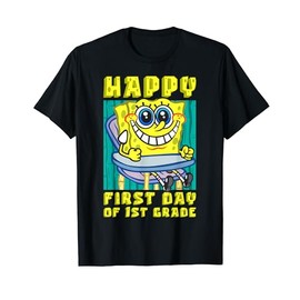 Mademark x SpongeBob SquarePants - SpongeBob Happy First Day Of 1st Grade First Grade School T-Shirt