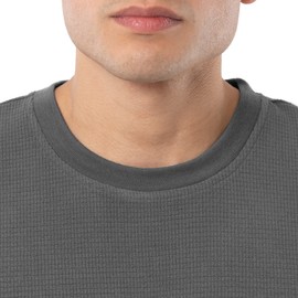 Joseph Abboud Men's Drop Needle Waffle Knit Fleece 2 Piece Sleep Pajama Set, Grey, 3X-Large