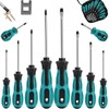 10pcs Screwdriver Set,Heavy Duty Chrome Vanadium Steel Made,Magnetic Screwdriver with