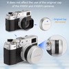Square Metal Lens Hood for Fuji X100VI Camera Accessories Black
