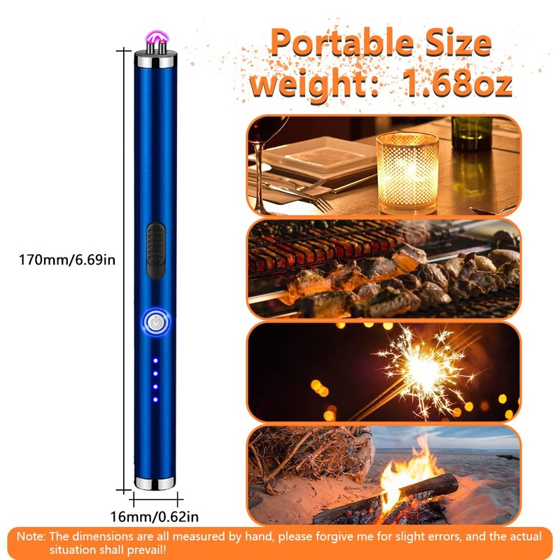 COMANYI Candle Lighter Rechargeable Dual Arc Plasma Lighter for Kitchen,