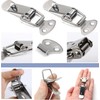 Litensh 4PCS Stainless Steel Tension Clasp with Hole for Padlock,