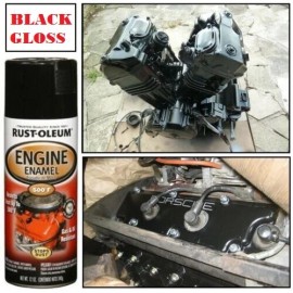 Rust-Oleum Black Gloss Coating Rust Preventive Engine Enamel High Temp Rotor Caliper Paint